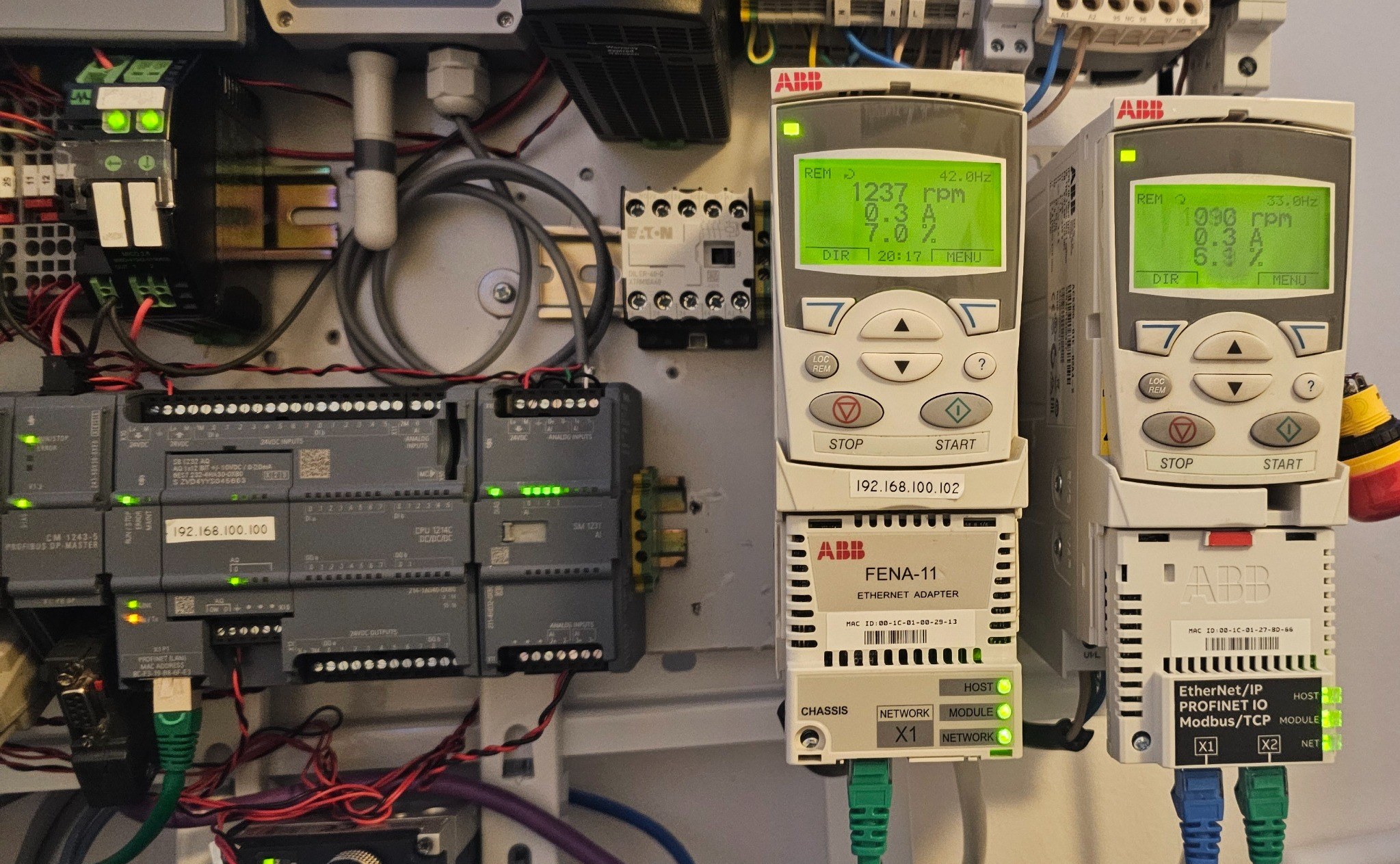 PROFINET drive close-up